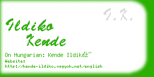 ildiko kende business card